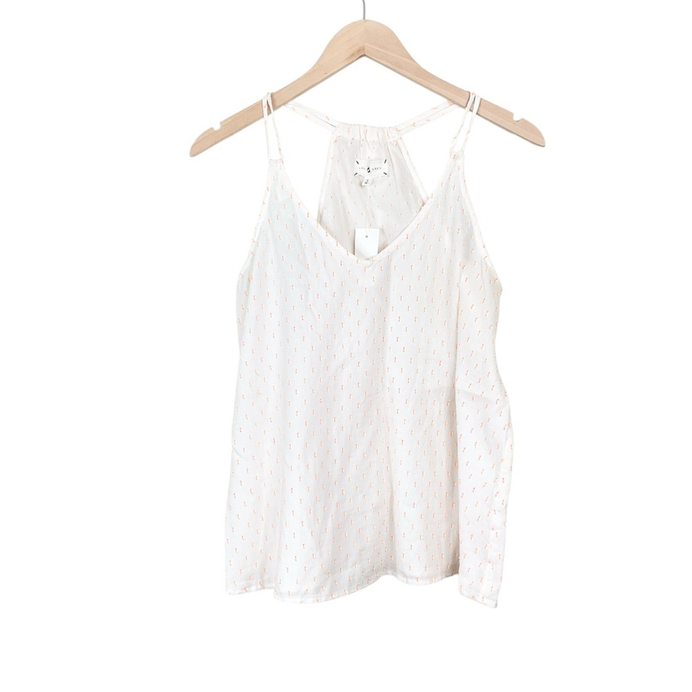 Loft Lou & Grey White Neon Dot Tank Top Size Small
